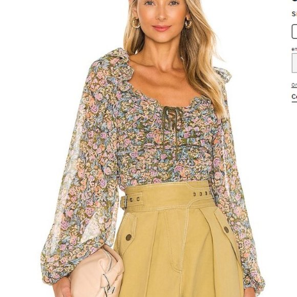 Free People Tops - NWT Free People Mabel floral top in garden combo pattern, Small